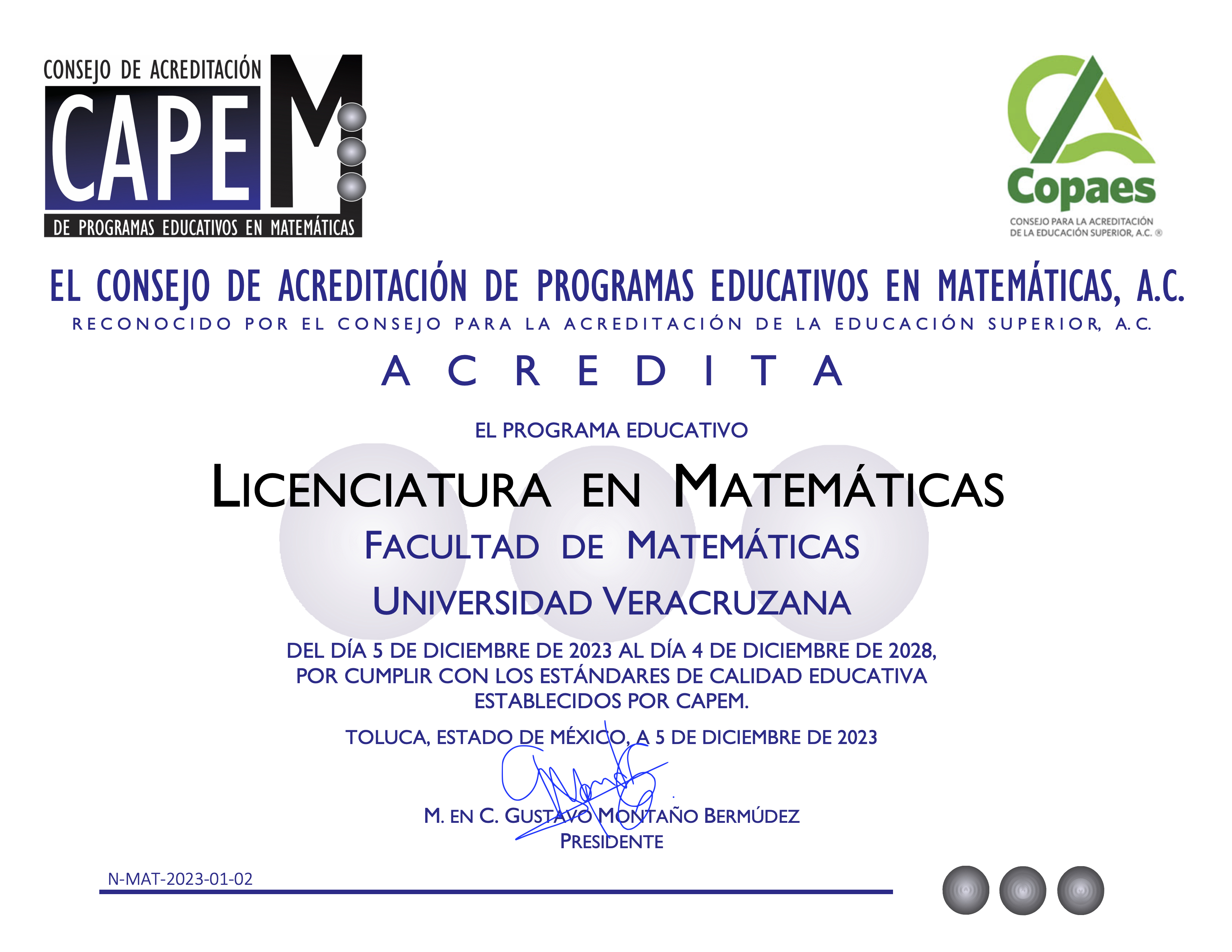 Licenciatura en Matemáticas