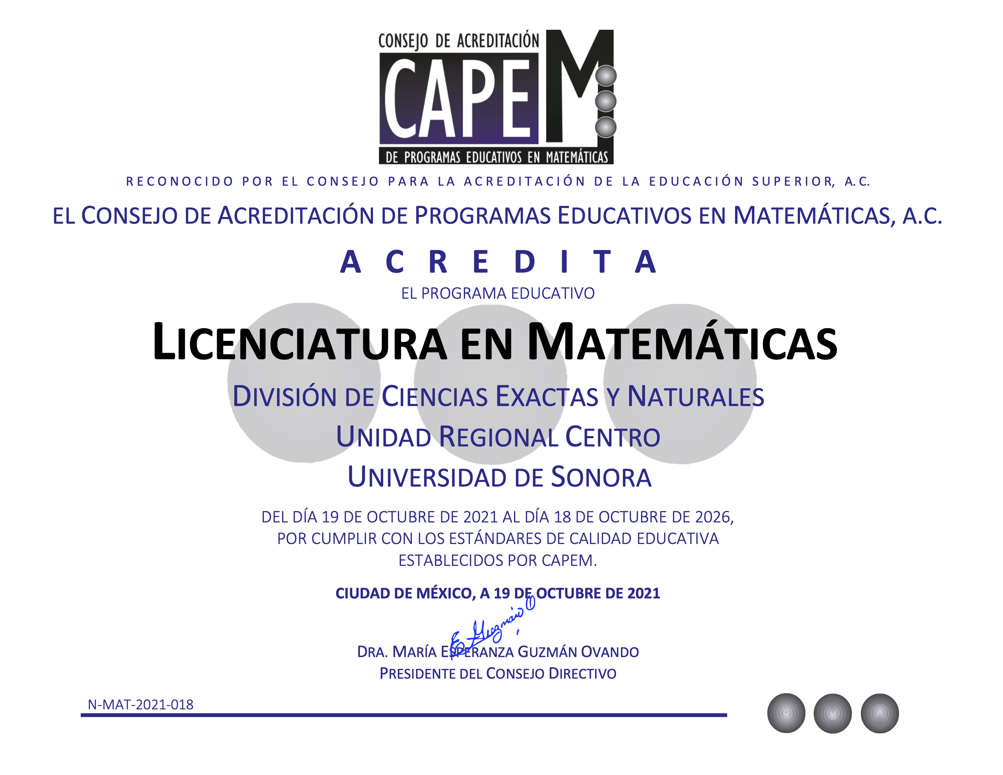 Licenciatura en Matemáticas